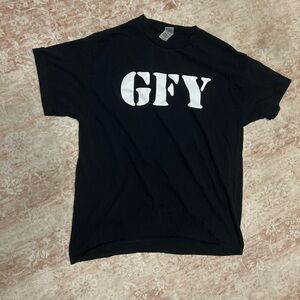 Gildan Black Tee with Bold White Letters